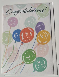 Congratulations Greeting Card with Envelope - Balloons - Picture 1 of 3