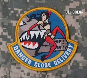 Parche de moral MiL-Spec Monkey Danger Close gancho trasero a todo color - Imagen 1 de 1