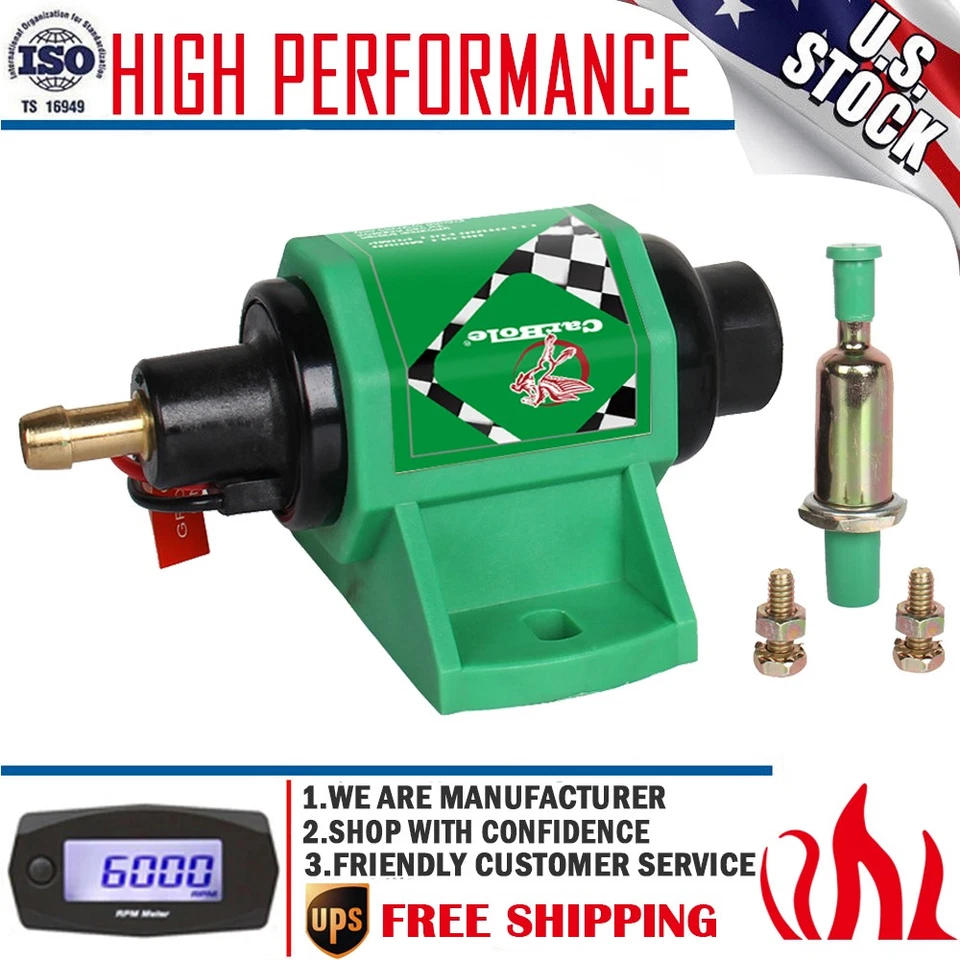 Micro bomba de combustible eléctrica universal en línea de 12 V CC para diésel 4-7 PSI baja presión Foto 1 de 4