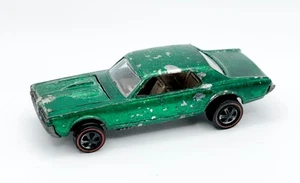 Vintage Hot Wheels Redline 1968 Green Custom Cougar US - Rough Car! - Picture 1 of 5