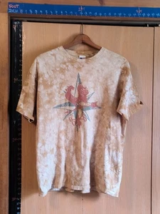 Bob Dylan Brown Tie Dye Subterranean Homesick Blues T Shirt Size XL USA SZ L/XL - Picture 1 of 4