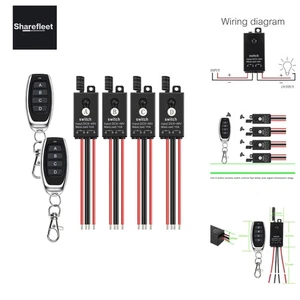 12v funkschalter,4 Kanal Mini Funkschalter mit Fernbedienung,DC 5V/12V/24V/48... - Bild 1 von 8