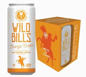 Crema naranja Wild Bill's Soda Pop paquete de 4 - 12 oz - ENVÍO GRATUITO - Imagen 1 de 7
