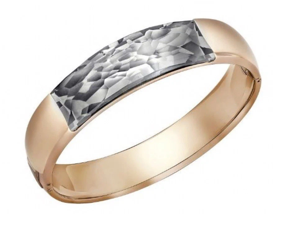 Stunning Swarovski Dome Bangle Crystal Bracelet Rose Gold Plated - Image 1 of 4