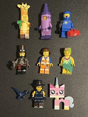 The LEGO Movie Series 2 Minifigure Lot Of 8 Emmet Abe Giraffe Rex Crayon Hula - Image 1 of 4