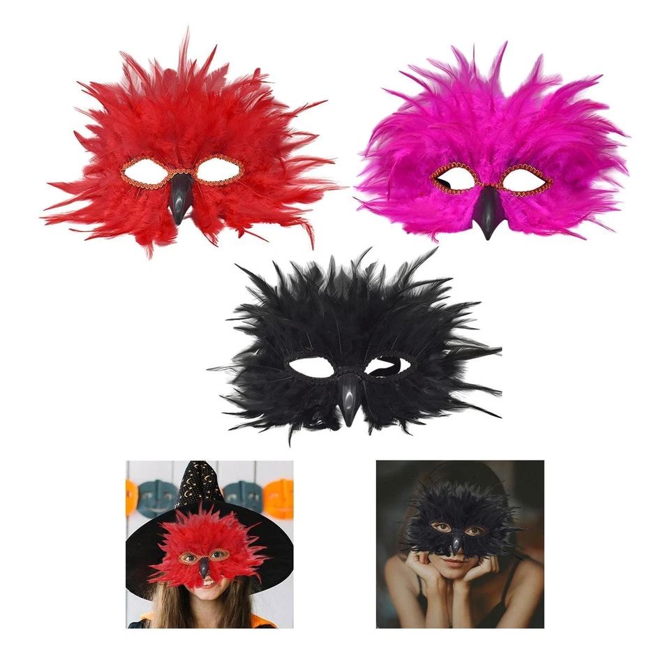 Feather Mask Fantasy Cosplay Mask for Valentine's Day Easter Carnival Men Women - Image 1 of 1