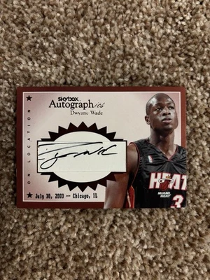 /99 Dwyane Wade 2003-04 Fleer Skybox Autographics Auto Rookie RC On Location - Image 1 of 2