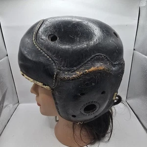 Casco de fútbol americano antiguo vintage de cuero Lowe Campbell raro años 30 - Imagen 1 de 15