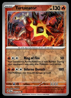 TURTONATOR 25/142 COMMON STELLAR CROWN POKEMON - Image 1 of 4