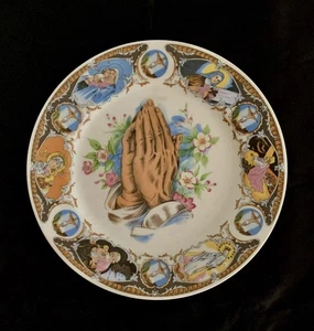 Vintage Religious Catholic Christian Plate Praying Hands Prayer 10.25" Diameter  - Picture 1 of 24