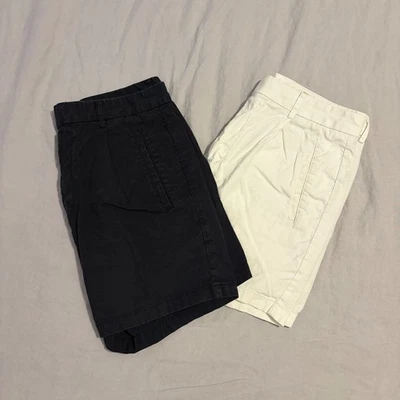 Lote 2 Pares Pantalones Cortos BONOBOS Coastal Lino 31 Para Hombre Coco Leche Blanco Negro Foto 1 de 4