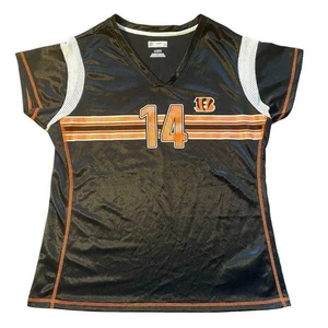 Cincinnati Bengals Fußball Trikot Mädchen Jugend XL glänzend schwarz orange #14 - Bild 1 von 7