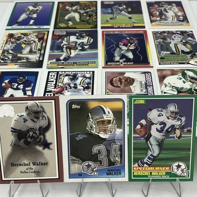 Herschel Walker Football Card Lot 1988 - 1995 Topps Dallas Cowboys Vikings NM+ - Image 1 of 4