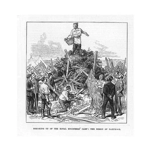 Devon Demon of Dartmoor - Break up of Royal Engineers Camp - impresión antigua 1873 - Imagen 1 de 1