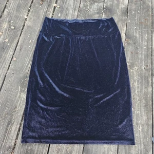 LuLaRoe Elegant Silver Speckled Cassie Pencil Skirt: Navy, Size XL, Velvet Feel - Picture 1 of 5
