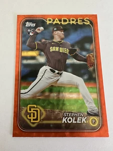 2024 Topps Update Series - #US259 Stephen Kolek Orange Crackle Foil /299 (RC) - Picture 1 of 2