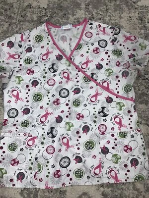 Blusa Médica Exfoliante SB Cáncer de Mama Talla M Mediana Cintas Cuidado Hope Hearts Uniforme Foto 1 de 4