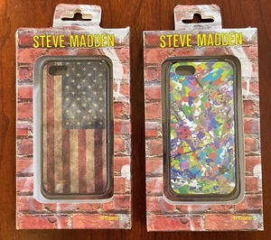 2x STEVE MADDEN iPhone5 Cases Stars & Stripes US Flag & Colorful Patterns Bin:A - Picture 1 of 3