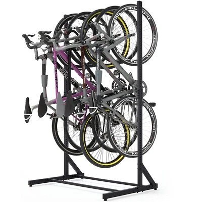 Danrelax Freestanding Bike Storage Rack, 300 lbs 5 Bikes Capacity, Black - Image 1 of 4