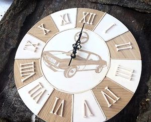 Orologio in legno da parete, a tema Chevrolet Camaro SS 1969, orologio al quarzo - Foto 1 di 6