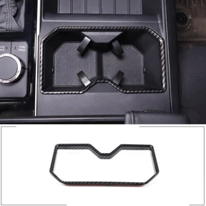 For Toyota Tundra 2022-2023 Water Cup Holder Decorative Frame Carbon Fiber Style - Picture 1 of 12