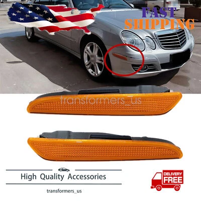 Lámpara de luz de señalización lateral del parachoques delantero para 07 2008 2009 Mercedes-Benz E320 E350 Foto 1 de 4