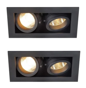SLV KADUX Double Floodlight Ceiling Built-in LED Internal Lighting GU10 QPAR51 - Picture 1 of 3