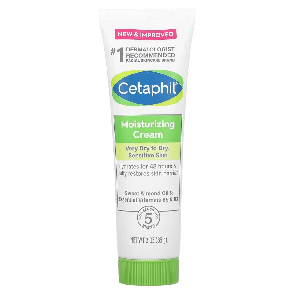 Cetaphil Moisturizing Cream for Very Dry Skin Unscented Travel Size 3 oz