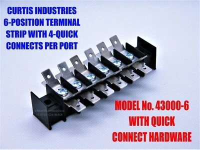 CURTIS 6-POSITION TERMINAL STRIP WITH QUICK CONNECTS, MODEL No. 43000-06 👀 - Image 1 of 4