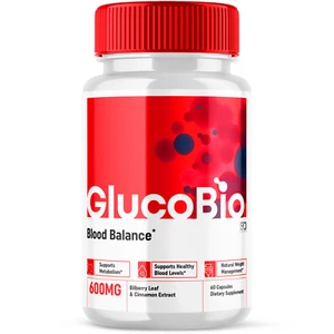 Gluco Bio Blood Sugar Balance Pills, GlucoBio Heart Health Support 60 Capsules - Picture 1 of 8