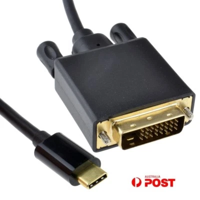 USB3.0 Type-C USB-C to DVI M/M Adapter Cable 4K 1080P For Apple MacBook Pro 2017 - Image 1 of 4