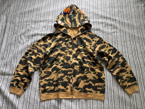 A BATHING APE (BAPE) 2006 Bape Camo Shark XL Full Zip Frankenape Vintage Nigo Raro