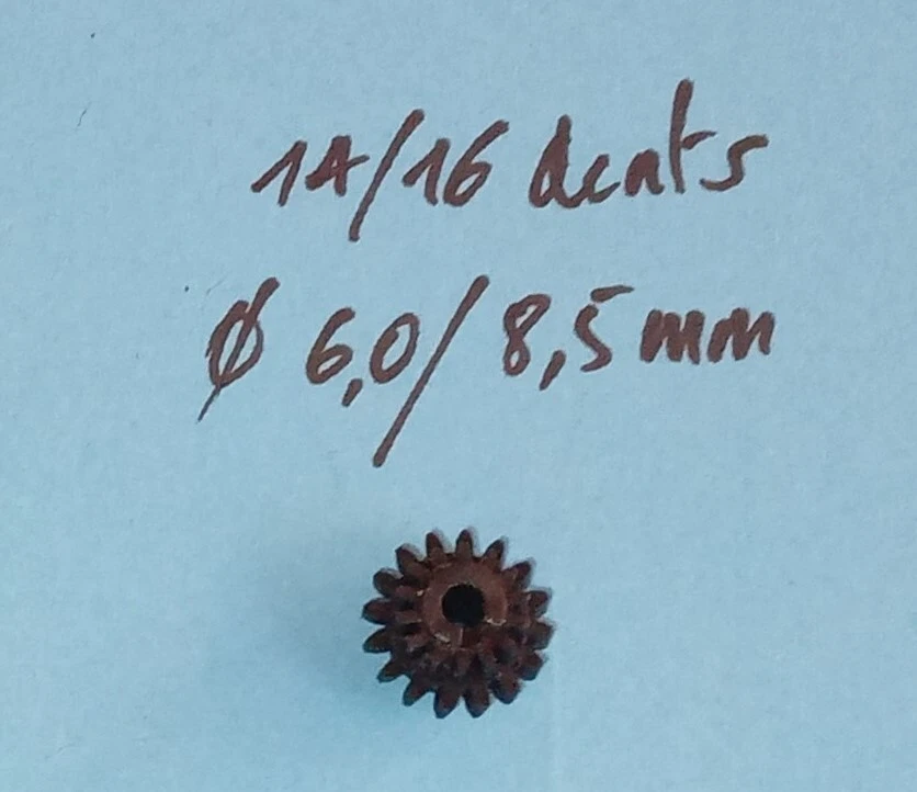 HO  PIGNON DOUBLE  14/16 DENTS DIAM 6,20/8,50mm M 0,4/0,4 DE MARQUE JOUEF . - Photo 1/1