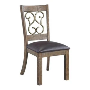 ACME Raphaela Side Chair in Black and Weathered Cherry (Set-2) - Picture 1 of 8