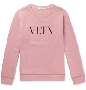 Valentino L43601 Mens Pink Logo Print CottonBlend Jersey Sweatshirt Size XXL - Picture 1 of 4