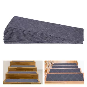 Grey Non-Slip 15PCS Carpet Stair Treads 30"x8" Mats for Wooden Steps Indoor - Picture 1 of 16
