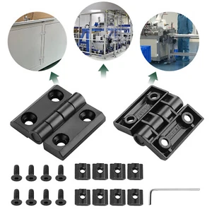 2 bisagras bisagras para muebles 30x30 mm bisagra de puerta perfil de aluminio zinc bisagra de metal - Imagen 1 de 15