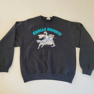 Felpa girocollo scuola elementare vintage Jerzees Knolls Knights taglia Med - Foto 1 di 6