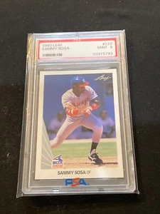 Sammy Sosa 1990 leaf #220 psa 9 - Picture 1 of 2
