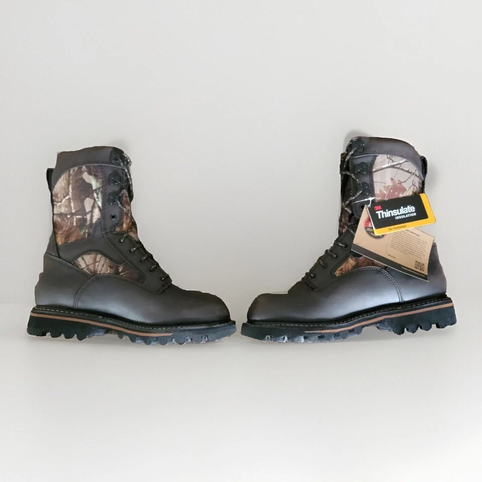 Red Wing Irish Setter Gunflint 10" Mossy Oak Camo Waterproof Mens Sz 10 - Image 1 of 4