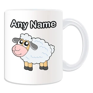 Personalised Gift Lamb Mug Money Box Name Message Sheep Tea Coffee Cup Customise - Picture 1 of 20