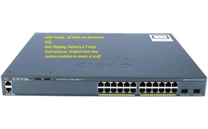 Tested Cisco WS-C2960X-24PD-L 24-Port PoE + 2x 10Gb Switch 2960X Shipping 3-7day - Picture 1 of 2