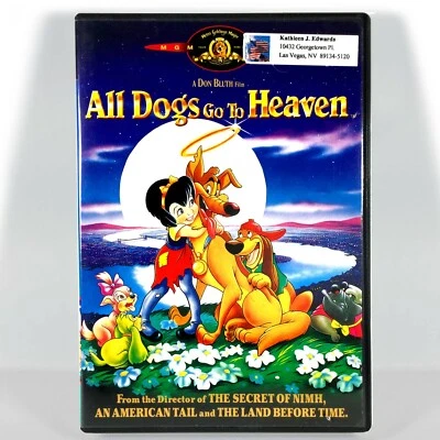 All Dogs Go to Heaven (DVD, 1989, Full Screen)   Burt Reynolds   Loni Anderson - Image 1 of 3
