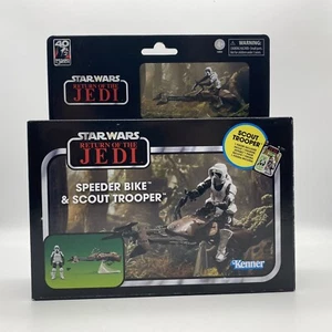 Star Wars Return of the Jedi Vintage Collection Speeder Bike & Scout Trooper NEW - Picture 1 of 7