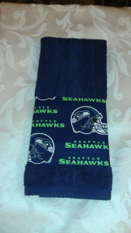 Seattle Seahawks Hand Towel Handmade  GREAT GIFT Cover