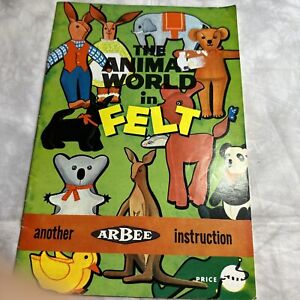 Vintage The Animal World in Felt - Arbee c. 1960s/70s - koala, frog, monkey plus