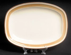 Hearthside Ovale Servierplatte Aquarelle Horizont 13 Zoll Hand Dekoriert Japan - Bild 1 von 4