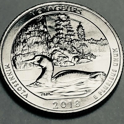 2018 S Washington quarter ATB Minnesota Voyageurs NP from mint roll - Image 1 of 4