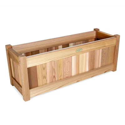 All Things Cedar 32 Inch Planter Box, Garden Bed for Flowers, Herbs & Vegetables - Image 1 of 4