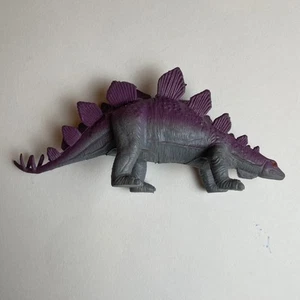 Modellino dinosauro stegosauro giocattolo imperiale viola grigio vintage 1985 - Foto 1 di 7